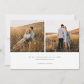 Elegant Typography Photo Wedding Save The Date (Achterkant)