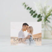 Elegant Typography Photo Wedding Save the Date Aankondigingskaart (Staand voorkant)