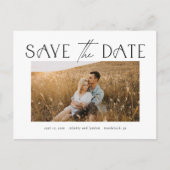 Elegant Typography Photo Wedding Save the Date Aankondigingskaart (Voorkant)
