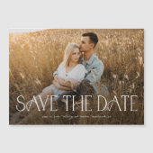 Elegant Typography Photo Wedding Save the Date Magnetische Uitnodiging (Voorkant)