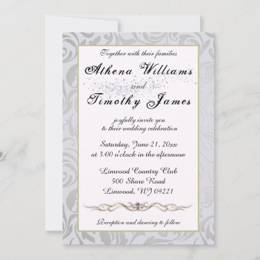 Elegant Typography Regency Era Wedding Invitation Kaart (Voorkant)