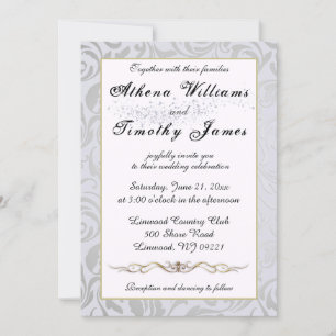 Elegant Typography Regency Era Wedding Invitation Kaart