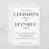 Elegant Typography Roaring 20s Photo Wedding Kaart (Voorkant)