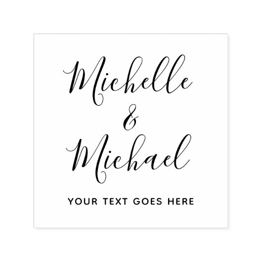 Elegant Typography Script Naam Tekst Sjabloon Zelfinktende Stempel (Design)