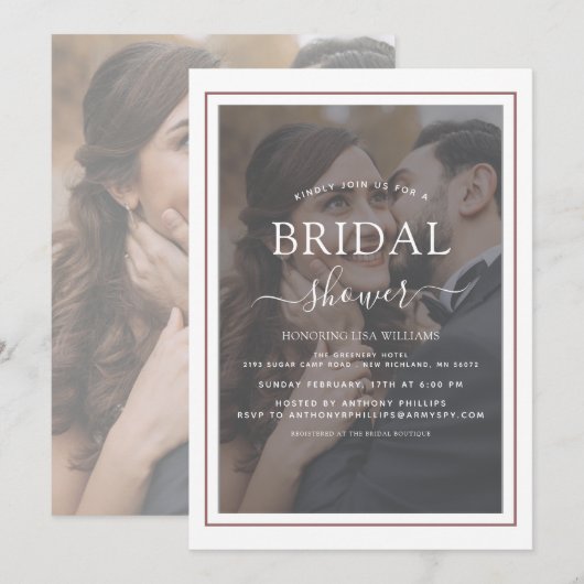 Elegant Typography Script Photo Vrijgezellenfeest Kaart (Voorkant / Achterkant)