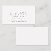 Elegant Typography Script Sjabloon Signature Matte Visitekaartje (Voorkant / Achterkant)