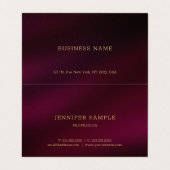 Elegant Typography Script Sjabloon Tent Fold Visitekaartje (Binnenkant ongevouwen)