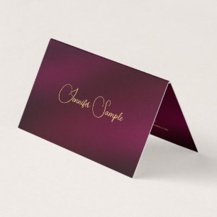 Elegant Typography Script Sjabloon Tent Fold Visitekaartje