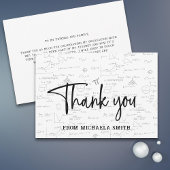 Elegant Typography Script Wiskunde Afstuderen Bedankkaart