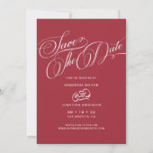 Elegant Typography Valentijnsdag Wedding Photo Save The Date (Achterkant)