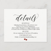 Elegant Typography Wedding Details Enclosure Card Informatiekaartje (Voorkant)