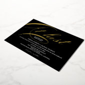 Elegant Typography Wedding Folie Feestdagenkaart (Gedraaid)