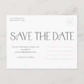 Elegant Typography Wedding Photo Save the Date Aankondigingskaart (Achterkant)