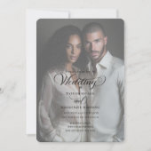 Elegant Typography Wedding Photo Template Kaart (Voorkant)