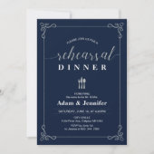 Elegant Typography Wedding Rehearsal Dinner Kaart (Voorkant)