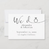 Elegant Typography Wedding We redden de datum Save The Date (Voorkant)
