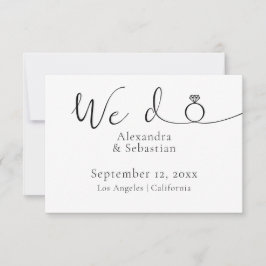 Elegant Typography Wedding We redden de datum Save The Date