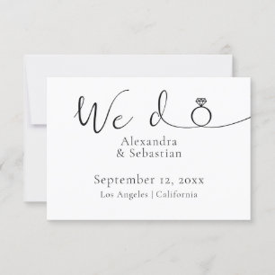 Elegant Typography Wedding We redden de datum Save The Date