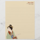 Elegant Uemura Shōen Japanse vrouw Stationery Briefhoofd (Voorkant)