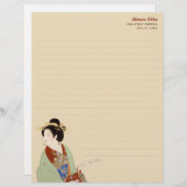 Elegant Uemura Shōen Japanse vrouw Stationery Briefhoofd (Voorkant / Achterkant)