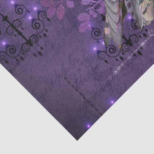 Elegant uil,  blaasjes en juwelen tissuepapier (Detail)