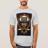 Elegant Uil Print T-shirt - Natuur geïnspireerd T- (Voorkant)