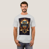 Elegant Uil Print T-shirt - Natuur geïnspireerd T- (Voorkant volledig)