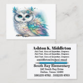 Elegant Uil Theme Visitekaartje (Voorkant / Achterkant)