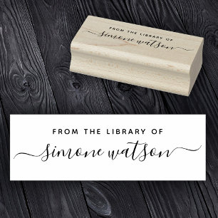 Elegant Uit De Bibliotheek Van Aangepaste Naam Let Rubberstempel