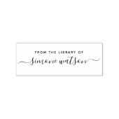 Elegant Uit De Bibliotheek Van Aangepaste Naam Let Rubberstempel (Afrduk)