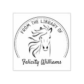 Elegant uit de bibliotheek van het paardenboek rubberstempel (Afrduk)