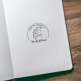 Elegant uit de bibliotheek van het paardenboek rubberstempel