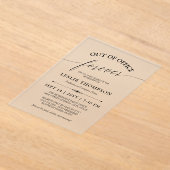 Elegant uit de Kantoor voor de partij van de vervr Acryl Uitnodigingen (Laagn)