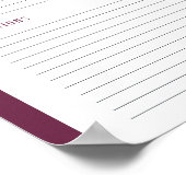 Elegant uit de keuken van blanco recept sjabloon poster (Hoek)