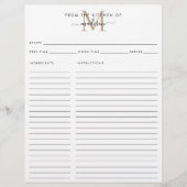 Elegant uit de keuken van de goudmonogram (Voorkant)