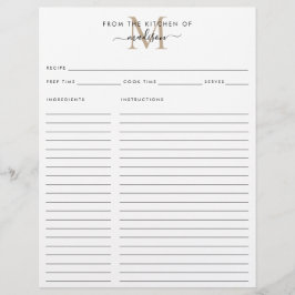 Elegant uit de keuken van de goudmonogram