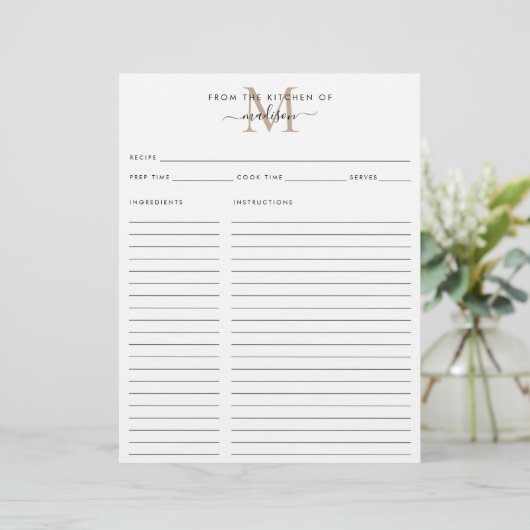 Elegant uit de keuken van de goudmonogram (Staand voorkant)