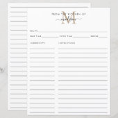 Elegant uit de keuken van de goudmonogram (Voorkant / Achterkant)