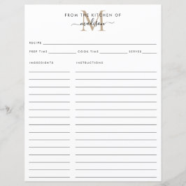 Elegant uit de keuken van de goudmonogram