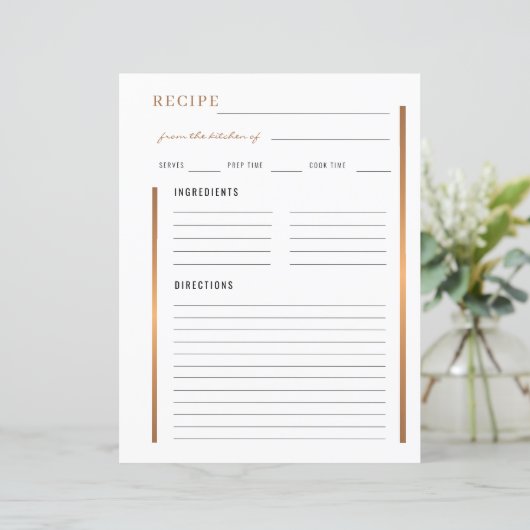 Elegant uit de keuken van het goudblanco recept (Staand voorkant)