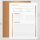 Elegant uit de keuken van het goudblanco recept (Voorkant / Achterkant)