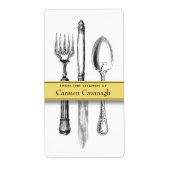 Elegant Uit de keuken van labels (geel) (Voorkant)