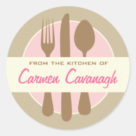 Elegant "Uit de keuken van" stickers