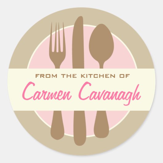 Elegant "Uit de keuken van" stickers (Voorkant)