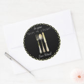 Elegant "uit mijn keuken" cadeaulabels ronde sticker (Envelop)