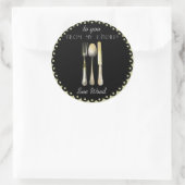 Elegant "uit mijn keuken" cadeaulabels ronde sticker (Tas)