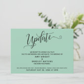 Elegant Uitgestelde bruiloft Aankondiging Lichtgro (Staand voorkant)