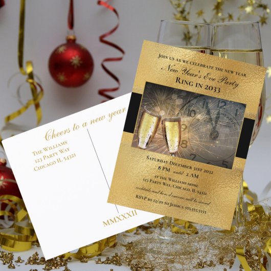 Elegant - Uitnodiging van de Eve Black Gold Party