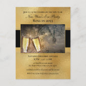 Elegant - Uitnodiging van de Eve Black Gold Party  (Voorkant)