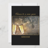 Elegant - Uitnodiging van de Eve Black Gold Party  (Achterkant)